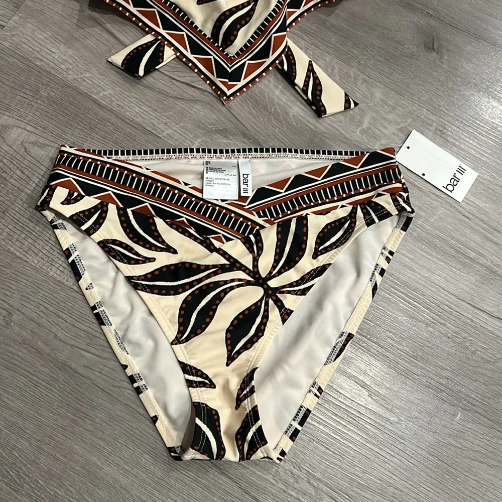BAR III Women's Resort Daze Scarf Bandeau Bikini Set